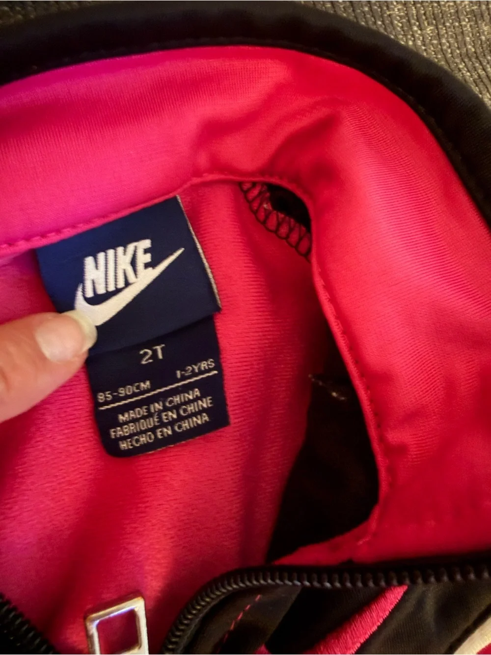 Nike Girls Active Sets- Black & Pink Jacket with Tops and Leggings